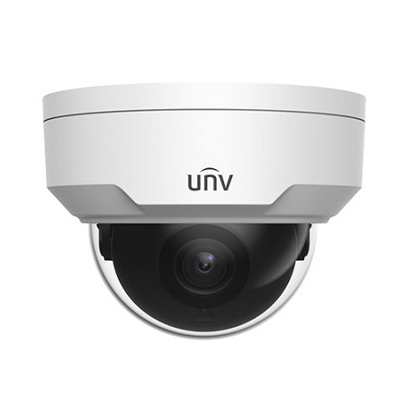 IPC324SB-DF28K-I0 Uniview Prime I Series 2.8mm 25FPS @ 4MP LightHunter Indoor/Outdoor IR Day/Night WDR Dome IP Security Camera 12VDC/PoE