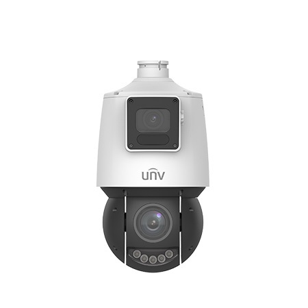 IPC94144SR-X25-F40C Uniview Prime Series 2-in-1 4.8~120mm Motorized 30FPS @ 4MP Lighthunter Outdoor IR Day/Night WDR PTZ with 4mm Panoramic IP Security Camera 12VDC/PoE