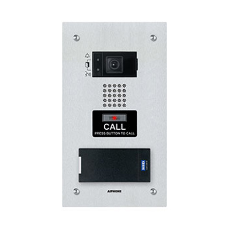 IX-DF-RP10 Aiphone IP Flush Video Door STN. W/ HID Multiclass SE Smart Card Reader