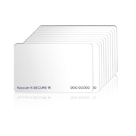 K-SECURE-1K Dormakaba Rutherford Controls Keyscan Mifare 1K Memory Contactless Secure Smartcard - 50 Pack