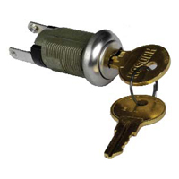 KA-110A Alarm Controls Single Bitted Flat Key Momentary Switch Key Removable in Off Position - Keyed Alike