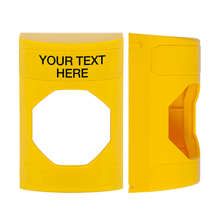 KIT-M10271-YZA STI Unnotched Replacement Shell with Non-Returnable Custom Text Label English - Yellow