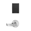 KT-APERIN100-002 Kantech Aperio Cylindrical Lock Less Cylinder ANSI Strike Prox L Lever Satin Chrome