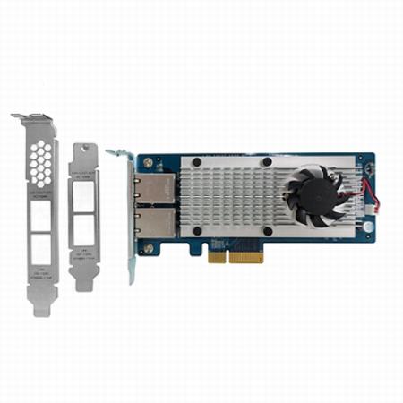 [DISCONTINUED] LAN-10G2T-X550 QNAP Dual-port 10Gbase-T network expansion card for tower and rackmount models, desktop brackets