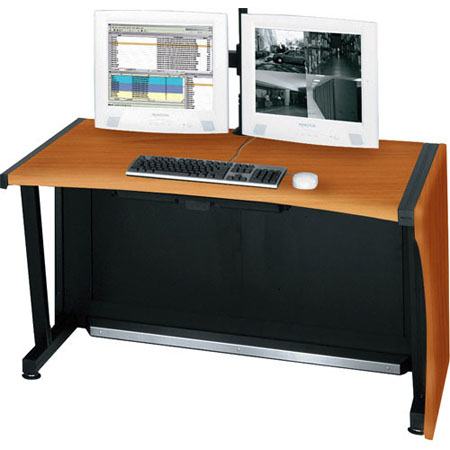 LD-4830HM Middle Atlantic LCD Monitoring Desk, 48 Inch Width, 30 Inch Height, Honey Maple Finish