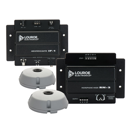 LE-368 Louroe Electronics ASK-4  #431 Single Zone Audio Interface w/Mixer/2 A Microphones