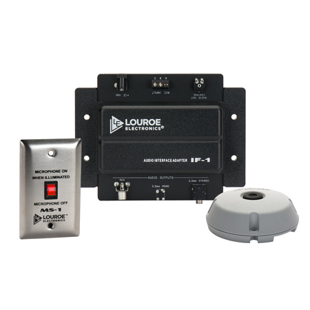 LE-381 Louroe Electronics ASK-4  #631 Interface w/ A Microphone w/Mute Switch
