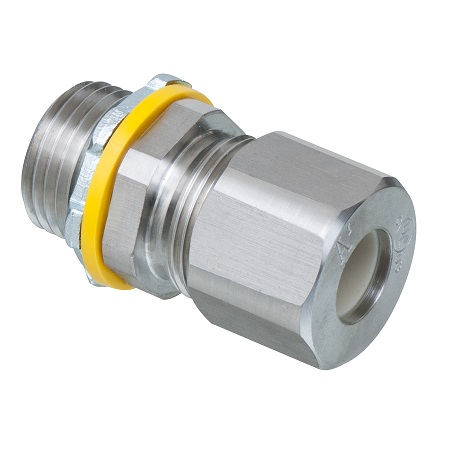 LPCG503SS-25 Arlington Industries Low-Profile Strain Relief Stainless Steel Cord Connector - Pack of 25
