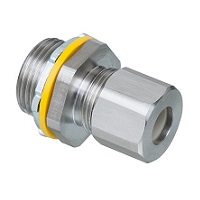 LPCG753SS-10 Arlington Industries Low-Profile Strain Relief Stainless Steel Cord Connector - Pack of 10