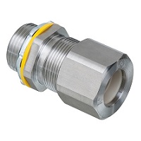 LPCG757SS-10 Arlington Industries Low-Profile Strain Relief Stainless Steel Cord Connector - Pack of 10