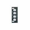 M-2X15A Middle Atlantic 15 AMP Dual Duplex MPR Module, Always on, Single or Dual Circuit, 4 Outlets