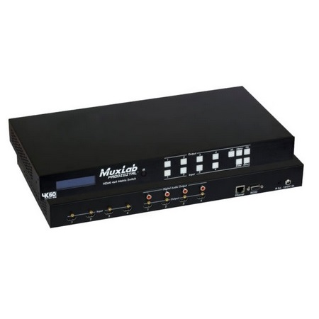 500444 Muxlab HDMI 4x4 Matrix Switch 4K/60