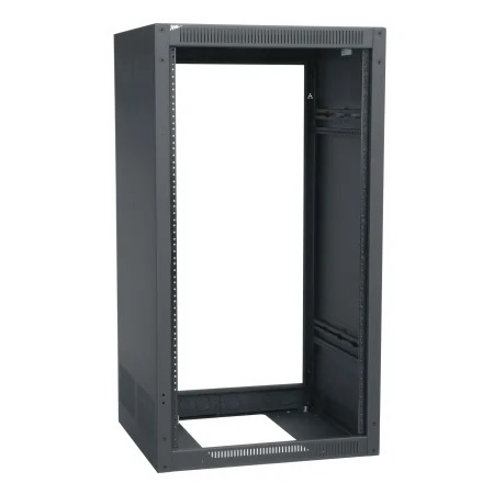 ERK-1825LRD Middle Atlantic 18 Space (31 1/2 Inch), 25 Inch Deep Stand Alone Rack without Rear Door, Black Finish