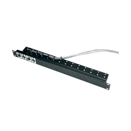 UNI-1-C Middle Atlantic 1 Space (1 3/4 Inch) Laser Cut Universal Connector Panel with Stran Relief