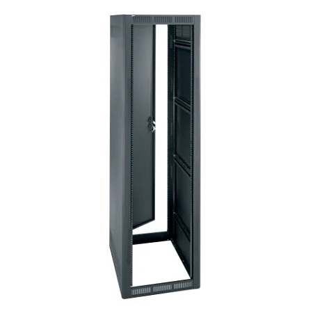WRK-40SA-32 Middle Atlantic 40 Space (70 Inch), 32 Inch Deep Stand Alone Rack with Rear Door, Black Finish