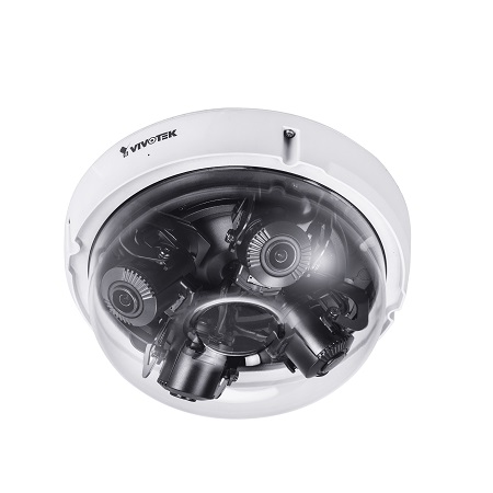 [DISCONTINUED] MA9321-EHTV Vivotek Multi-Sensor 3.7~7.7mm Varifocal 30FPS @ 20MP Outdoor IR Day/Night WDR Dome IP Security Camera 24VAC/PoE - Extreme Weather