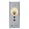 MCK-3-3 Alarm Controls DPDT Momentary Action Switch - 1.75" Wide Stainless Steel Plate with Green and Red LED