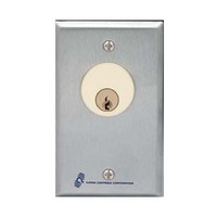 MCK-4 Alarm Controls SPDT Momentary Switch - Single Gang Stainless Steel Wall Plate