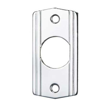 MP-20 Alarm Controls "D" Hole for Keyswitch - Chrome Plated Brass Mini-Plate