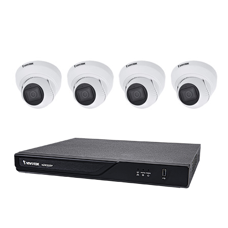 [DISCONTINUED] ND9322P-2TB-4IT89 Vivotek 8 Channel NVR Kit 128Mbps Max Throughput - 2TB w/ 4 x 5MP Outdoor IR Turret IP Security Cameras