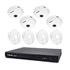 ND9323P-2TB-4FE90 Vivotek 8 Channel NVR 64Mbps Max Throughput w/ 8 Channel PoE Built-In - 2TB w/ 4 x 5MP Indoor Fisheye IP Security Cameras with Wall Mount Brackets