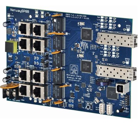 NETWAYSP8B Altronix 8-Port Fiber Media Converter, 2SFP