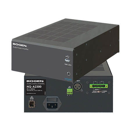 NQ-A2300-G2 Bogen Networked 2 Channel Audio Powered Gen 2 Amplifiers - 300W Per Channel @ 25V / 4Ohms 