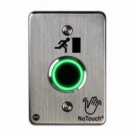 NT-SS100-ES STI NoTouch Stainless Steel IR Switch - US Single-Gang - Door Symbol - SPANISH