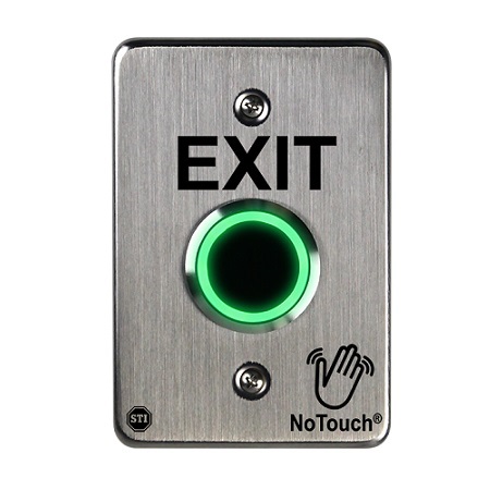 NT-SS101-EN STI NoTouch Stainless Steel IR Switch - US Single-Gang - Exit