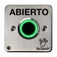 NT-SS302-ES STI NoTouch Stainless Steel IR Switch - European Single-Gang - Open - SPANISH