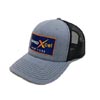 Nuvico Xcel Trucker Snapback Hat - Heather Gray Front with Black Mesh Back