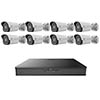NVR302-4TB-IPC2124SB8 Uniview 8 Channel NVR Kit 160Mbps Max Throughput - 4TB Built-in 8 Port PoE w/ 8 x 4MP Outdoor IR Bullet IP Security Cameras