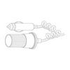 P112CX Vanco Coiled Extension Cord Single Male Plug to Single Female Receptacle