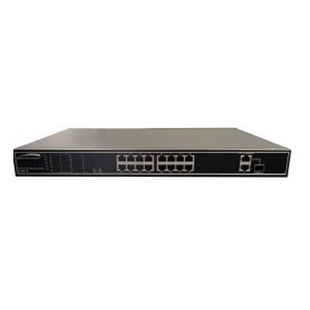 P16S18 Speco Technologies 18 Port Switch with 16 port PoE 802.3 at 180W total power budget