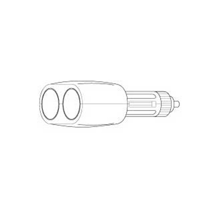 P212B Vanco Adapter Cigarette Plug/2-Cigarette Socket Block