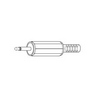 P35LX Vanco Connector 3.5mm M2C Plug Cable Metal with Strain Relief