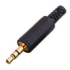 P35STGX Vanco Connector 3.5mm Stereo Plug with Strain - Gold