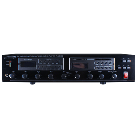 P60FACD Speco Technologies 60W PA Amplifier with AM/FM Tuner and CD Player