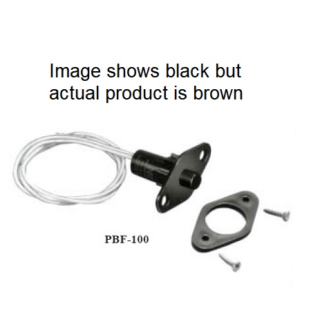 PBF-100-B GRI 3/4" Diameter Closed Push Button Plunger - Brown - MIN QTY 10