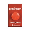 PBM-2-4 Alarm Controls Momentary Operator 2 N/O Pair Emergency Panic Station - Red Wall Plate