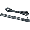 PD-815SC-NS Middle Atlantic 8 Outlet, Single 15 Amp Circuit Slim Power Strip with 9' Cord, Fits Racks That Accept 'C' Power