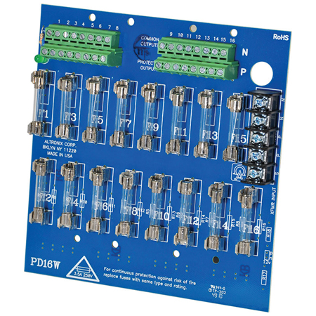 PD16W Altronix 16 Output Power Distribution Module - Fused Output