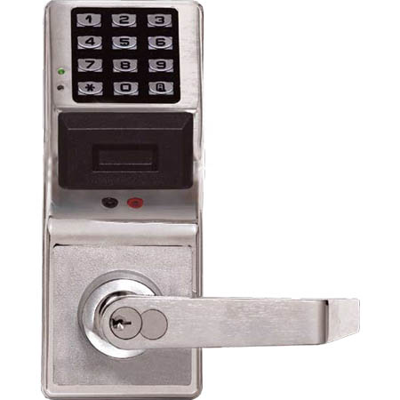 PDL3000-3 Alarm Lock Electronic Digital Proximity Lock - Standard key override - Polished Brass Finish