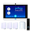 PKIT1DA Prima by Napco All-in-One-Connected Home and Security 7" Smart Panel Kit with 1 x HD Video Doorbell (Hardwired), 3 x Windor/Door Transmitters and 1 x PIR Sensor - AT&T