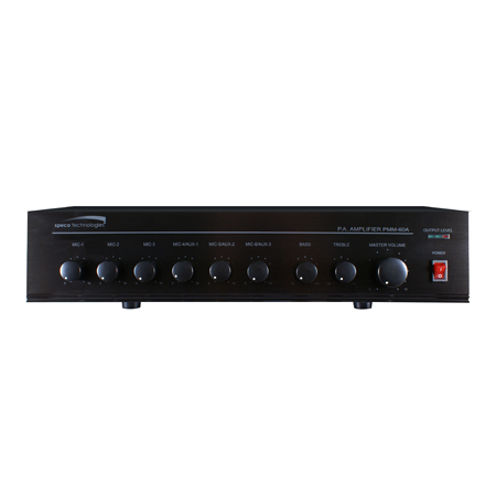 PMM120A Speco Technologies 120W PA Mixer Power Amplifier with 6 Inputs