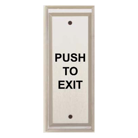 PN2-211 Alarm Controls DPDT Momentary Contacts Push to Exit Switch - Bronze with Black Fill