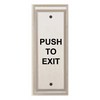 PN2-141 Alarm Controls DPDT Momentary Contacts ADA Symbol Push to Open Switch - Aluminum with Black Fill