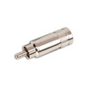 Vanco Cable Mount RCA Male Plug, Nickel Plated with Strain Relief