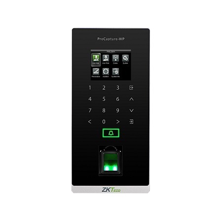 PROCAPTURE-WP-MIFARE ZKTeco USA Outdoor Fingerprint and 13.56MHz HID Mifare Card Reader