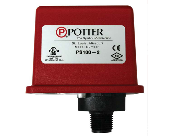 1341005 Potter PS100-2 Pressure Switch with Two SPDT Contacts